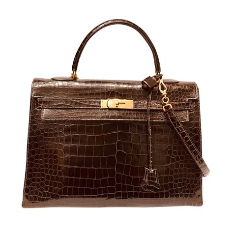 hermes kelly crocodile brown